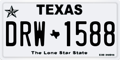 TX license plate DRW1588
