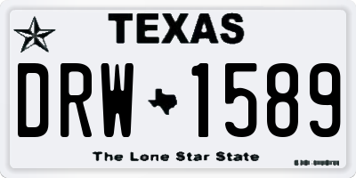 TX license plate DRW1589
