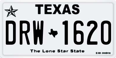 TX license plate DRW1620