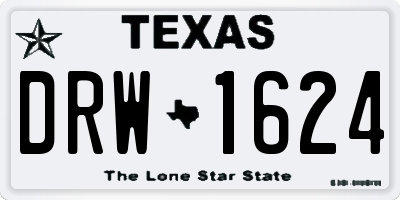 TX license plate DRW1624