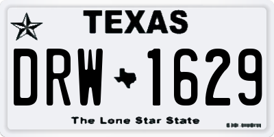TX license plate DRW1629