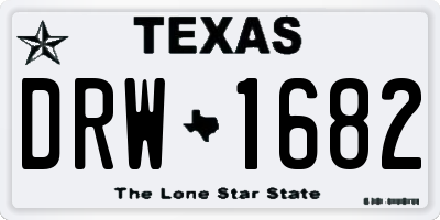 TX license plate DRW1682