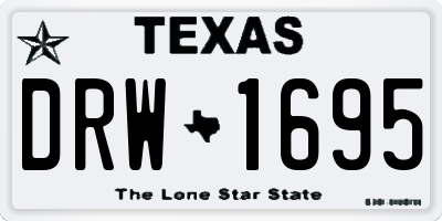TX license plate DRW1695