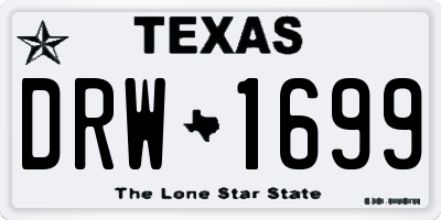 TX license plate DRW1699