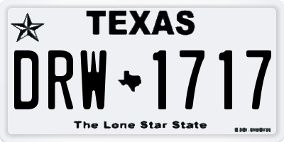 TX license plate DRW1717
