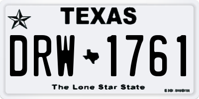 TX license plate DRW1761