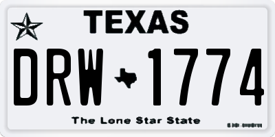 TX license plate DRW1774