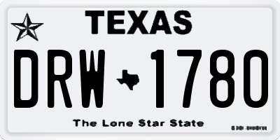 TX license plate DRW1780