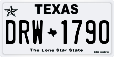 TX license plate DRW1790