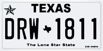 TX license plate DRW1811