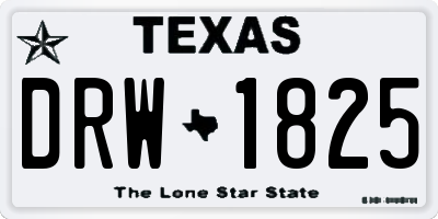 TX license plate DRW1825