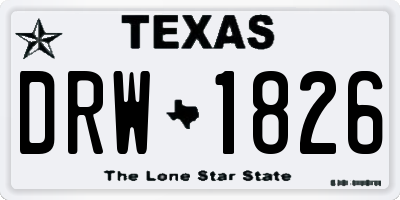 TX license plate DRW1826