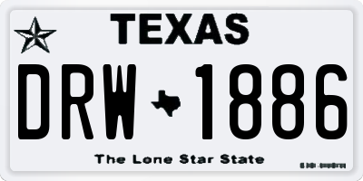TX license plate DRW1886
