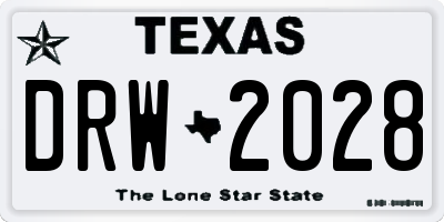 TX license plate DRW2028