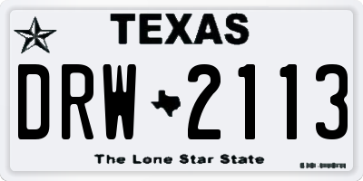 TX license plate DRW2113