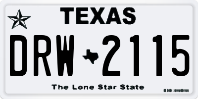 TX license plate DRW2115