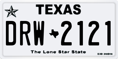 TX license plate DRW2121