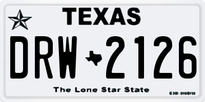 TX license plate DRW2126