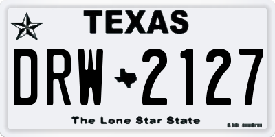 TX license plate DRW2127