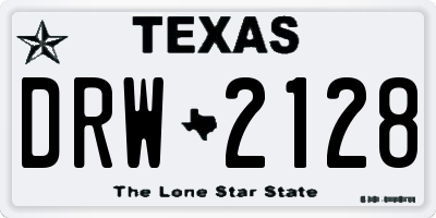 TX license plate DRW2128