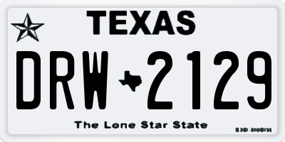 TX license plate DRW2129