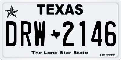 TX license plate DRW2146