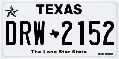 TX license plate DRW2152