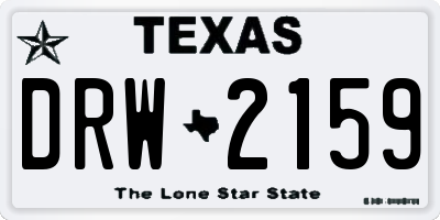 TX license plate DRW2159
