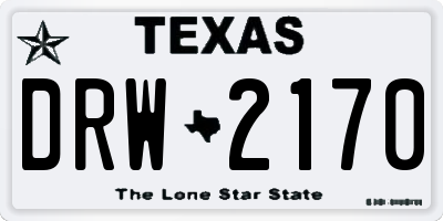 TX license plate DRW2170