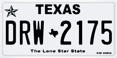 TX license plate DRW2175