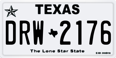 TX license plate DRW2176