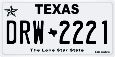 TX license plate DRW2221