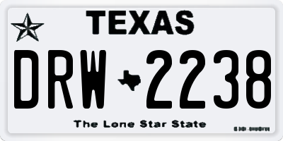 TX license plate DRW2238