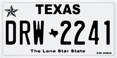 TX license plate DRW2241