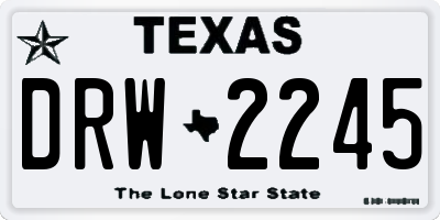 TX license plate DRW2245