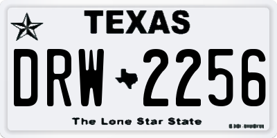 TX license plate DRW2256