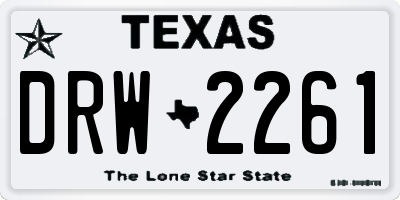 TX license plate DRW2261