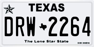 TX license plate DRW2264