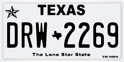 TX license plate DRW2269