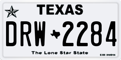 TX license plate DRW2284