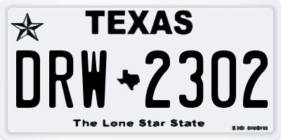 TX license plate DRW2302