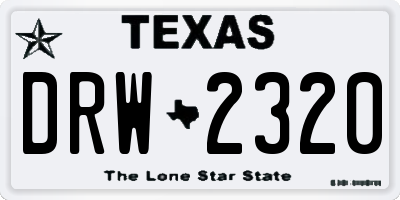 TX license plate DRW2320