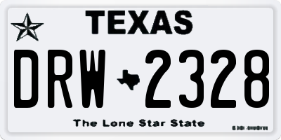 TX license plate DRW2328