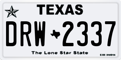 TX license plate DRW2337