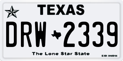 TX license plate DRW2339
