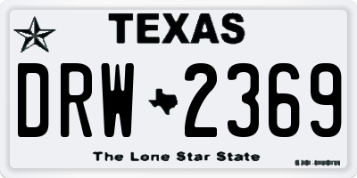 TX license plate DRW2369