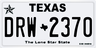 TX license plate DRW2370