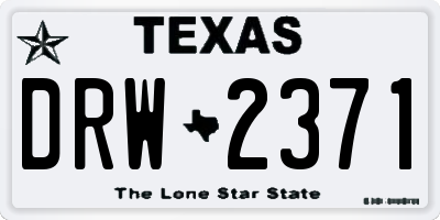 TX license plate DRW2371