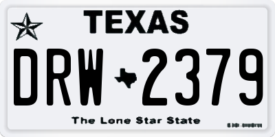 TX license plate DRW2379