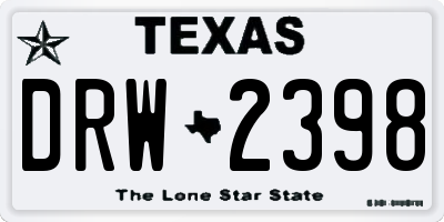 TX license plate DRW2398